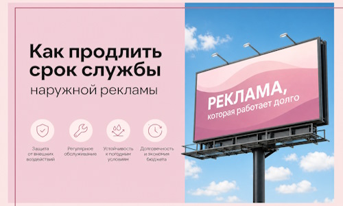 Как продлить срок службы наружной рекламы в  Астрахани