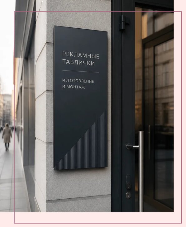 Рекламные таблички в Астрахани по цене от 4624 р. | Аванза-Стр